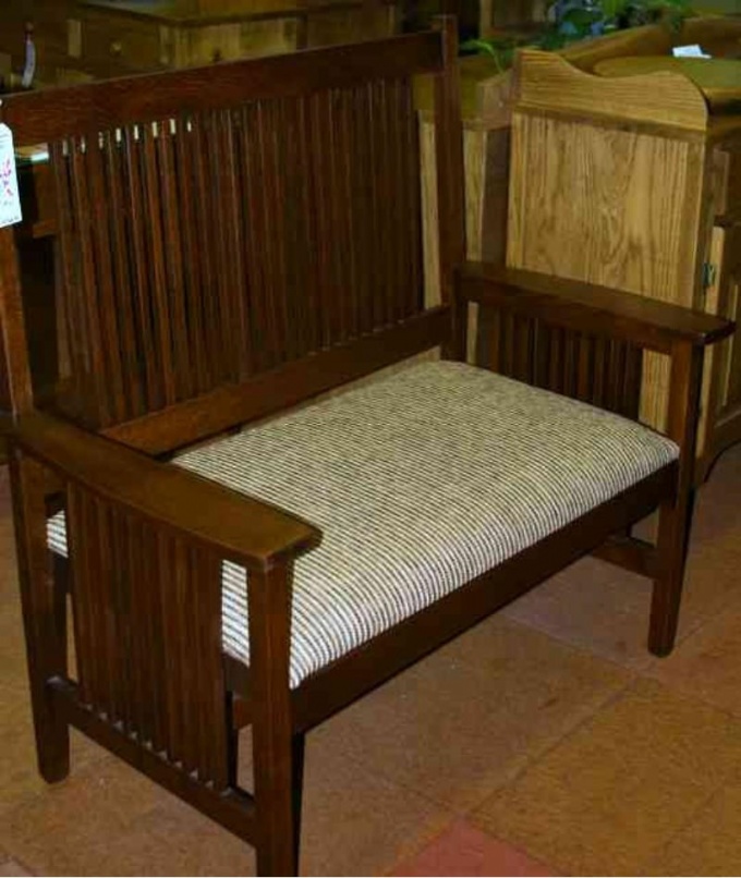 Oak Mission Loveseat Lloyd's Mennonite Furniture Gallery Solid Wood