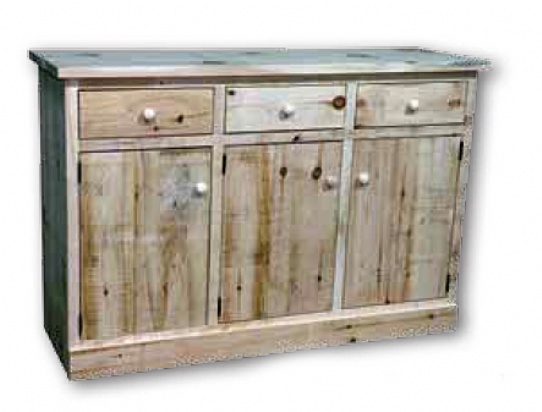 Rustic Pioneer 3 Door 3 Drawer Sideboard Mennonite Furniture Ontario at Lloyd's Furniture Gallery in Schomberg