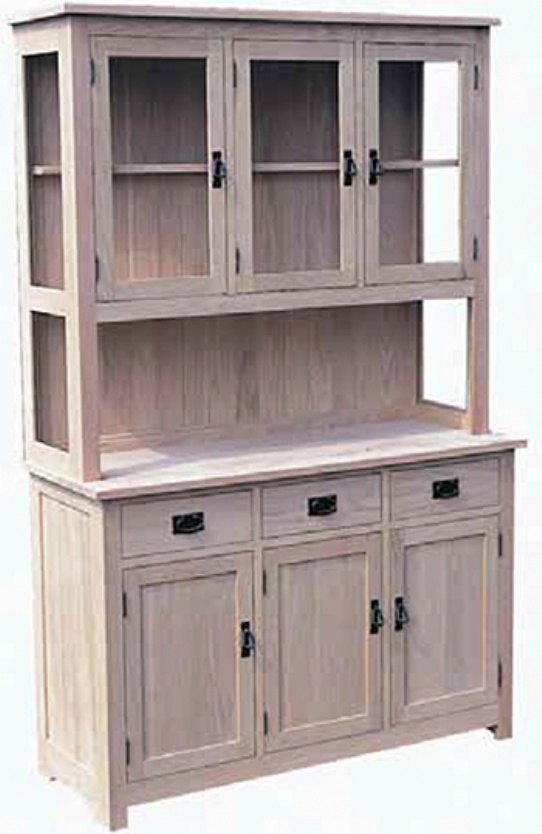 Shaker 3 Door Buffet & Hutch Mennonite Furniture Ontario at Lloyd's Furniture Gallery in Schomberg