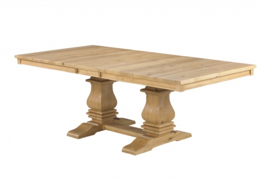 Mediterranean Double Pedestal Table Mennonite Furniture Ontario at Lloyd's Furniture Gallery in Schomberg