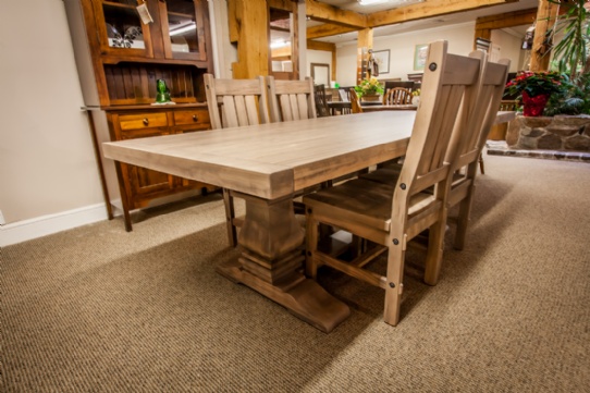 Black Sea Double Pedestal Table Mennonite Furniture Ontario at Lloyd's Furniture Gallery in Schomberg