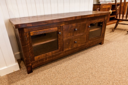 Rustic Pine Frontier Entertainment Unit Mennonite Furniture Ontario at Lloyd's Furniture Gallery in Schomberg