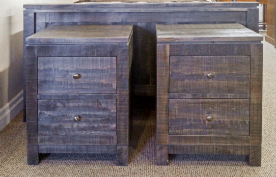 Rough Cut Metro 2 Drawer Night Stands Mennonite Furniture Ontario at Lloyd's Furniture Gallery in Schomberg