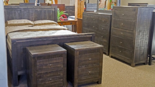 Rough Cut Metro Bedroom Suite Mennonite Furniture Ontario at Lloyd's Furniture Gallery in Schomberg