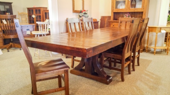 Carlisle Table with Clifford Chairs Mennonite Furniture Ontario at Lloyd's Furniture Gallery in Schomberg