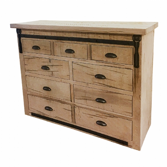 Iron Track 9 Drawer Dresser Mennonite Furniture Ontario at Lloyd's Furniture Gallery in Schomberg