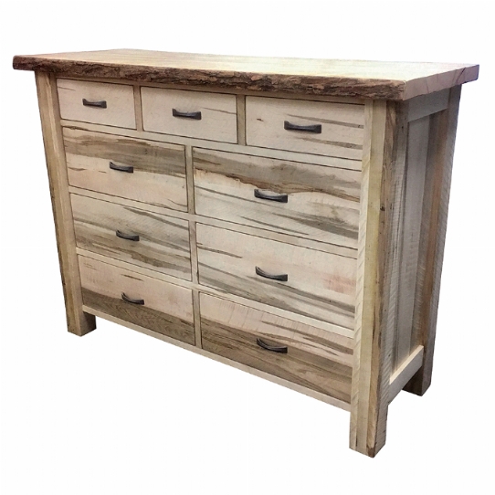 Live Edge 9 Drawer Dresser Mennonite Furniture Ontario at Lloyd's Furniture Gallery in Schomberg