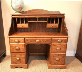 Mennonite Roll Top Office Desk - 